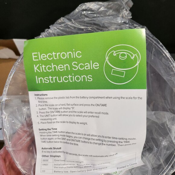 Real Appeal Electronic Food Scale New Inbox With Plastic Bowl - Picture 5 of 7